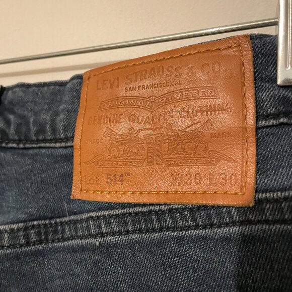 LEVIS 514 Jeans | Mens 30 x 30 BIG E Premium Denim Blue Vintage 70s Stretch - Picture 7 of 16